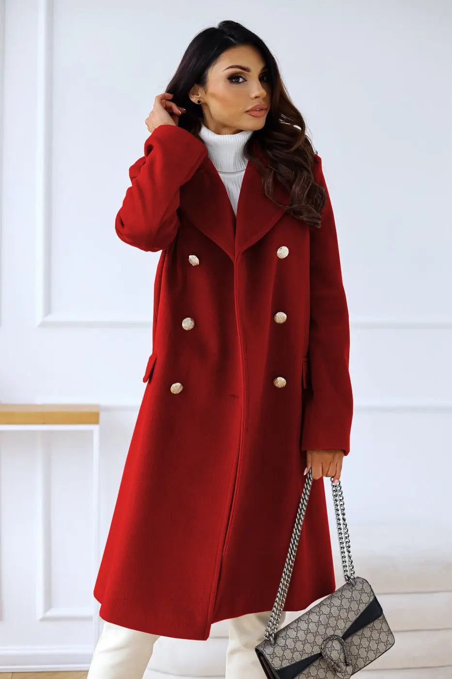 Lydia | Women’s Double-Breasted Wool Winter Coat