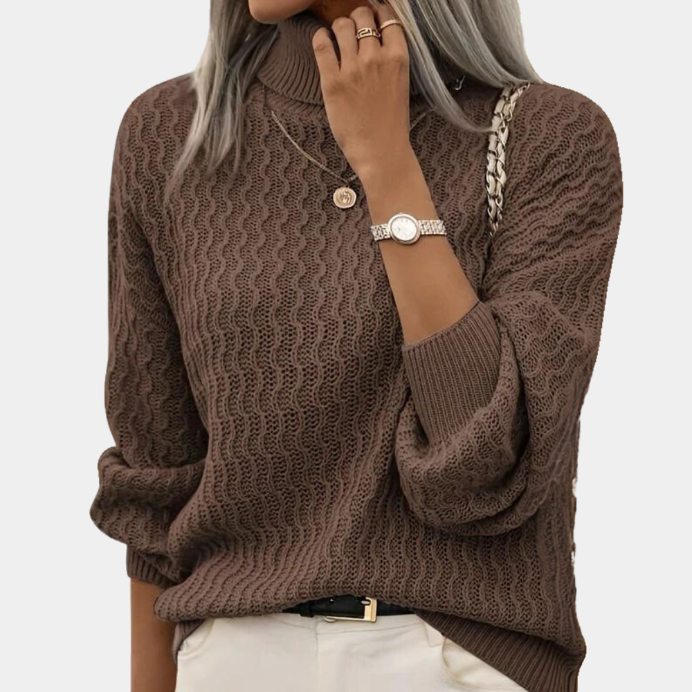 Talia | Women’s Winter Sweater with Turtleneck and Long Sleeves