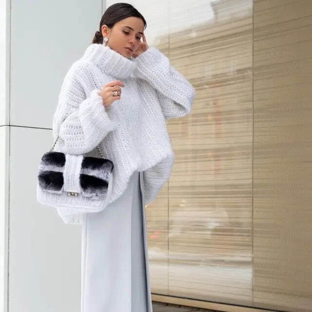 Selene Chunky Knit Turtleneck For Women | Oversized Turtleneck For Everyday Chic