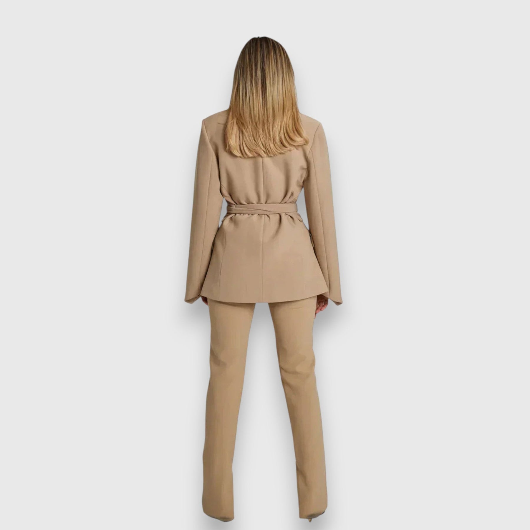 Nalissea Women's Blazer | Tailored Fit, Belted Elegance