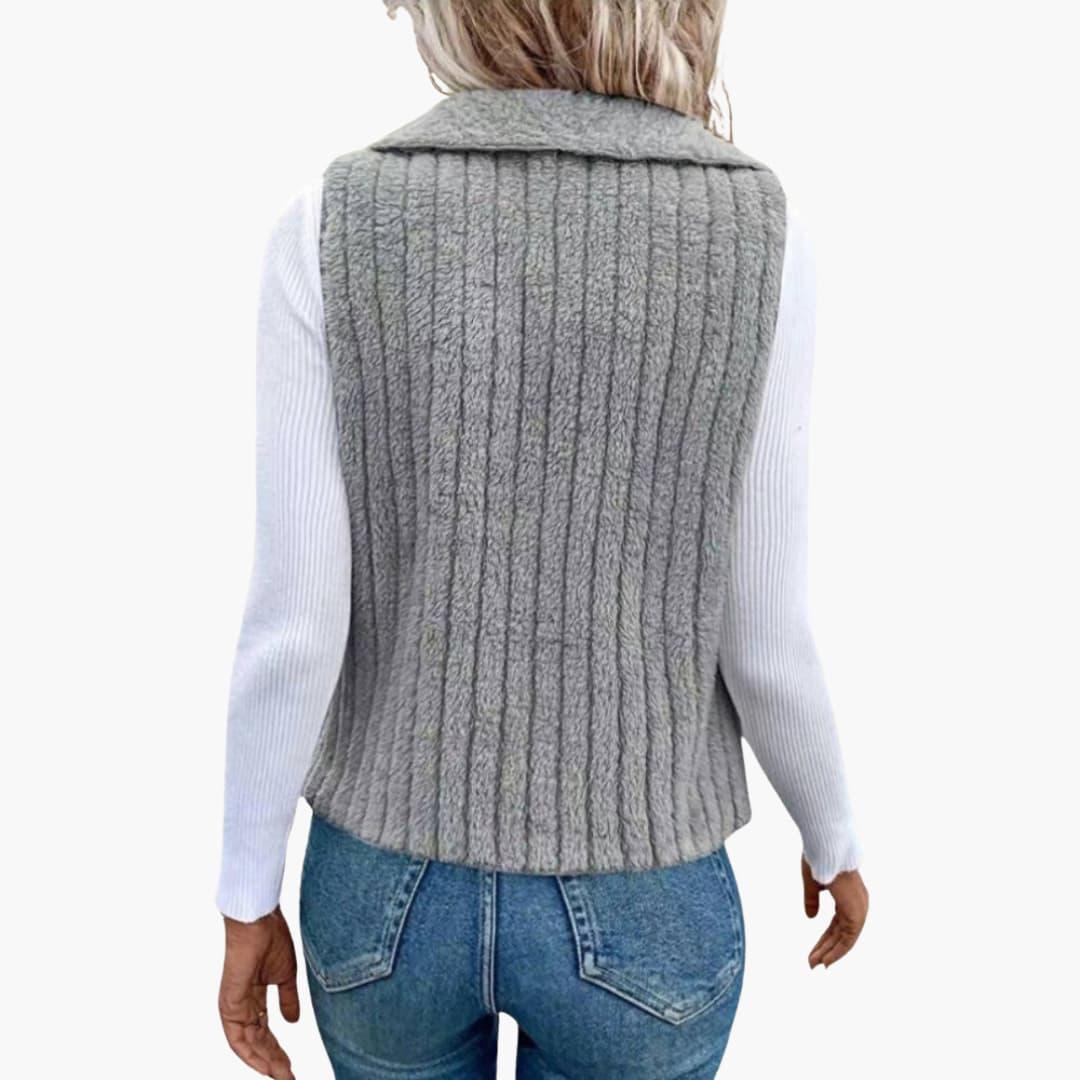 Alenya Structured Vest for Women | Textured Fabric, Versatile Layering