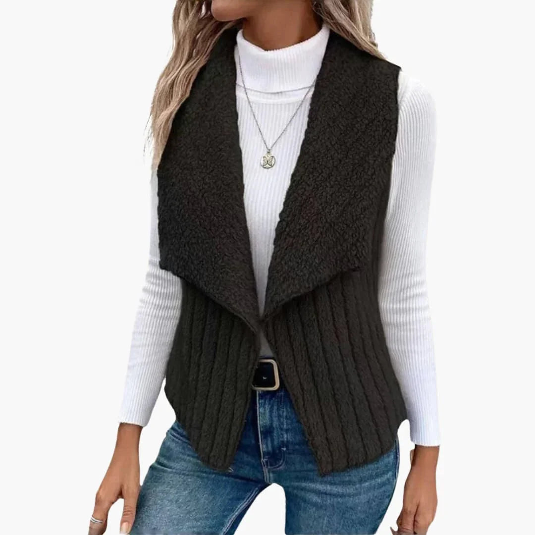 Alenya Structured Vest for Women | Textured Fabric, Versatile Layering