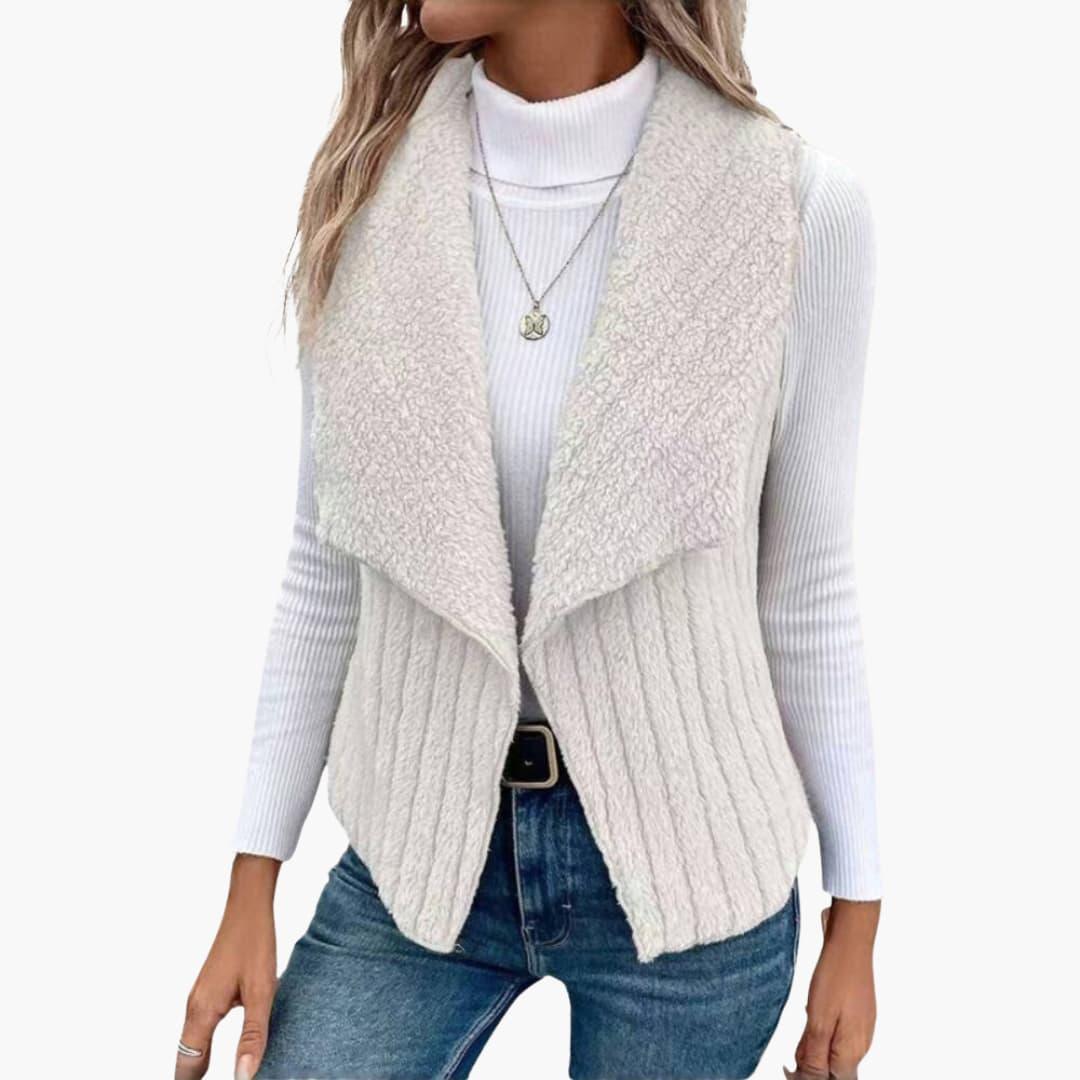 Alenya Structured Vest for Women | Textured Fabric, Versatile Layering