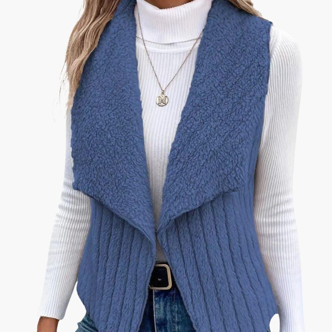 Alenya Structured Vest for Women | Textured Fabric, Versatile Layering