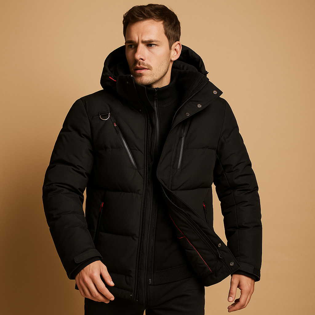 Rafael Down Parka for Men | 90% Down Insulation, Detachable Hood