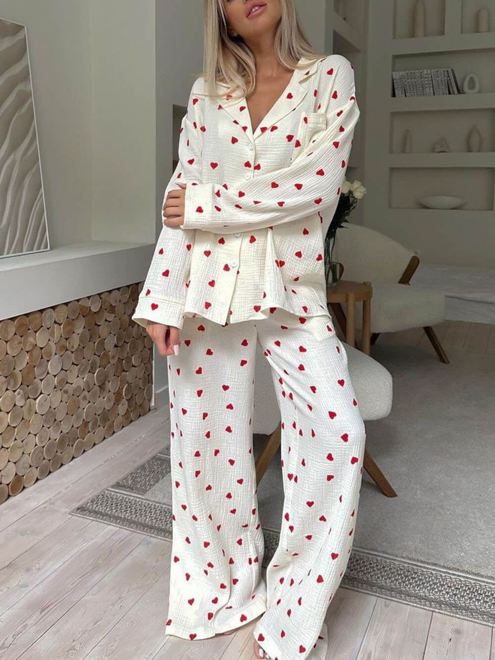 Myra | Women’s Pyjama Set with Heart Pattern